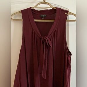 Talbots Burgundy Sleeveless Blouse